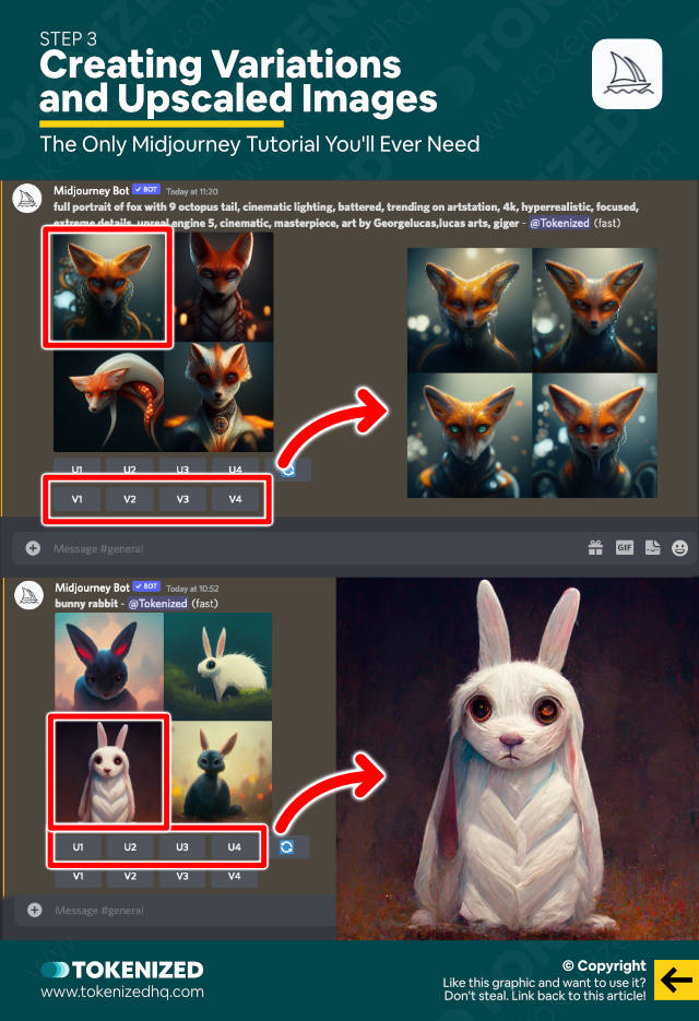 Step-by-Step Midjourney Tutorial – Step 3: Creating Variations and Upscaled Images