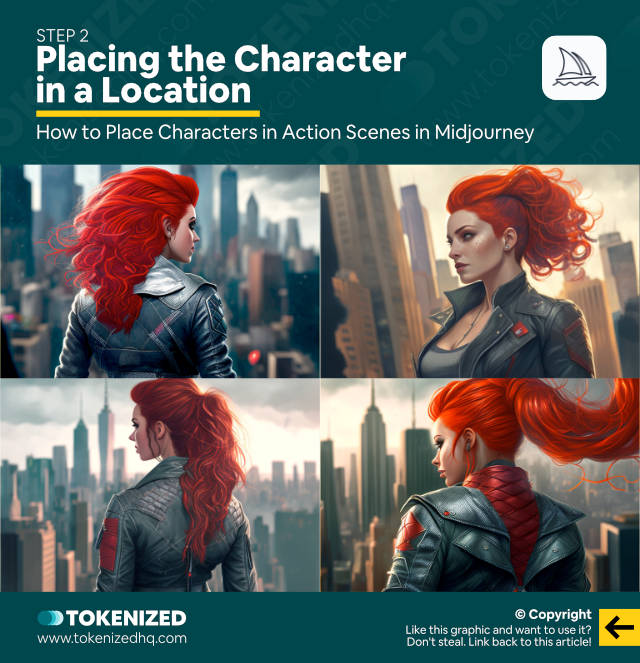 Place Characters in Action Scenes in Midjourney – Placing the Character in a Location