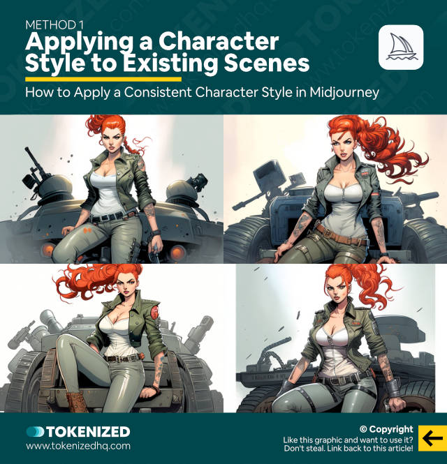 How to Apply a Consistent Character Style in Midjourney – Applying a Character Style to Existing Scenes