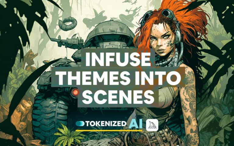 Artistic Feature image for the blog post "How to Use Theme Infusion on Characters in Midjourney"