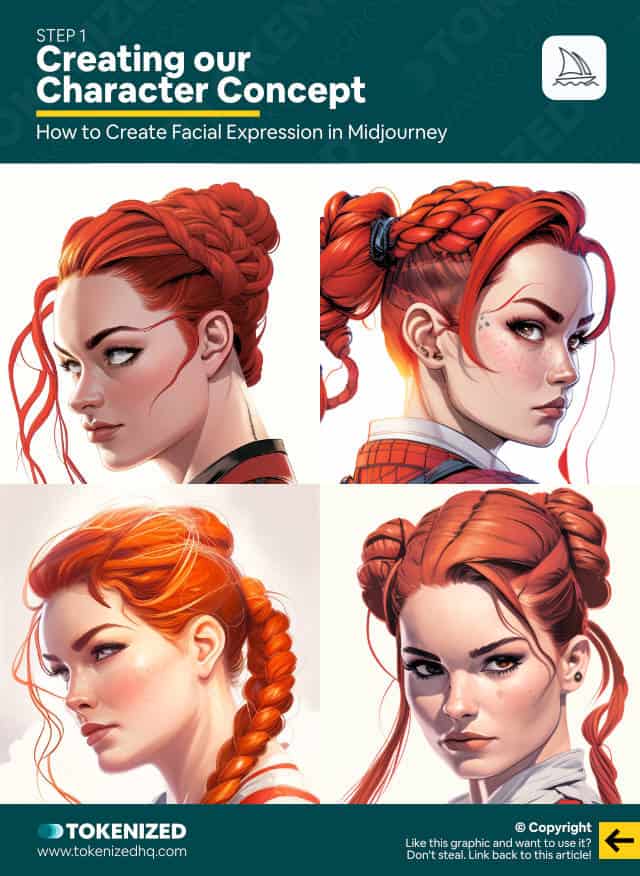 Create Facial Expressions in Midjourney – Step 1
