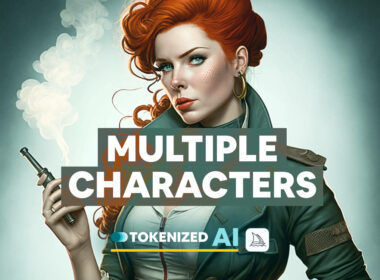 Artistic Feature image for the blog post "Place Multiple Characters in Midjourney"