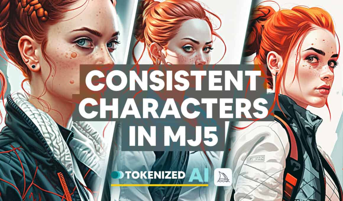 Artistic Feature image for the blog post "Creating Consistent Characters in Midjourney v5"
