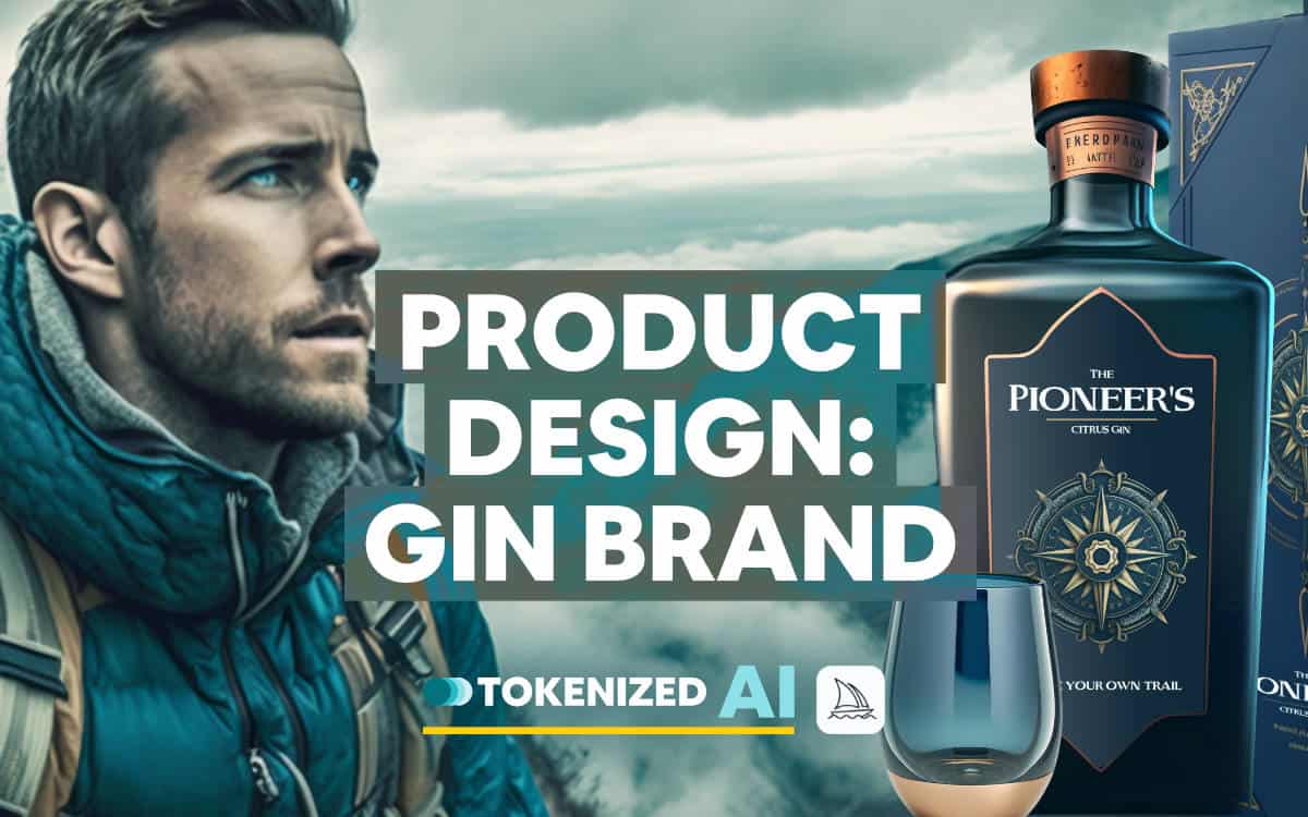 Artistic Feature image for the blog post "Midjourney Product Design: Creating a Gin Brand"