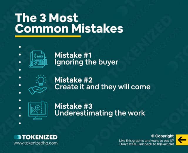 Infographic explaining the 3 most common mistakes in Midjourney T-Shirt Design
