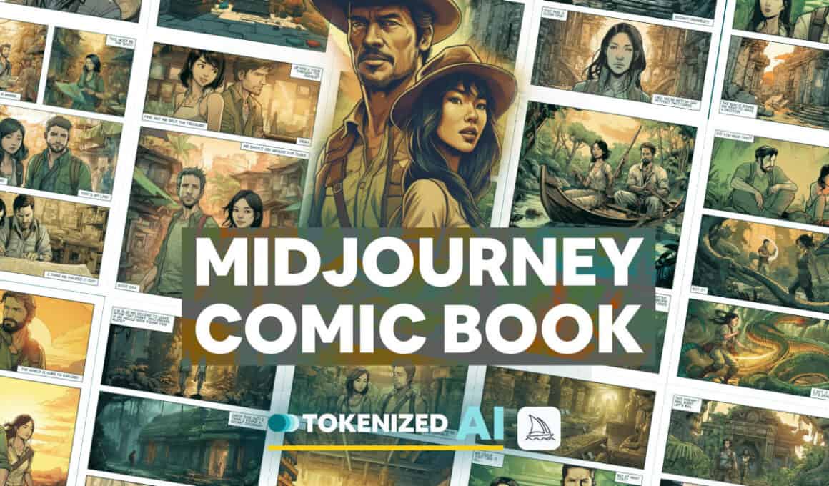 Artistic Feature image for the blog post "How to Create a Midjourney Comic Book"