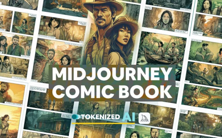 Artistic Feature image for the blog post "How to Create a Midjourney Comic Book"