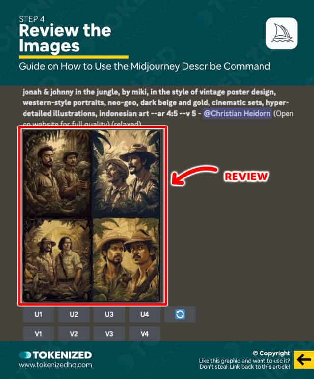 Step-by-step guide on how to use the Midjourney describe command – Step 4